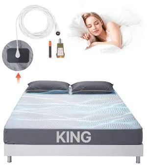 VEVOR Grounding Sheets King Size 90% Cotton + 10% Silver Fiber Earthing Fitted Sheets