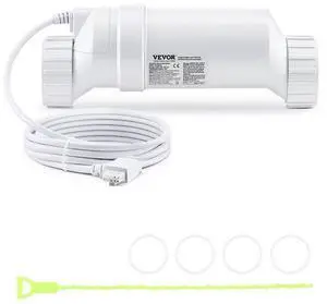 VEVOR Salt Water Chlorinator System W3T-Cell-3 for In-Ground Pool 15000 Gallons