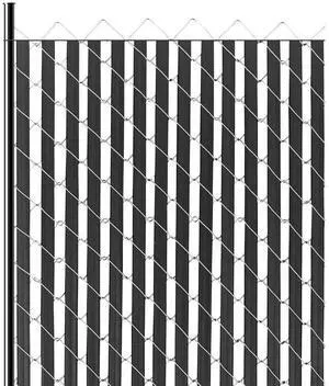 Chain Link Fence Privacy Slats Double-Wall for 6' High Fence Bottom Lock Black