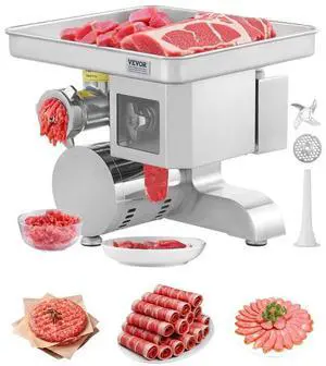 VEVOR Commercial Electric Meat Grinder Slicer 11 Lbs/Min Sausage Stuffer Maker Kitchen