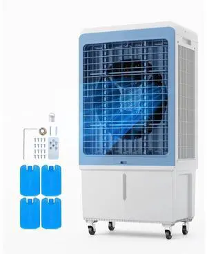 VEVOR Evaporative Air Cooler 4129 CFM with 12.7 Gal Water Tank Portable Swamp Cooler