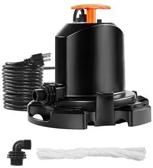 Pool Cover Pump Submersible Swimming 1/2 HP 1575 GPH with 25 ft Power Cord