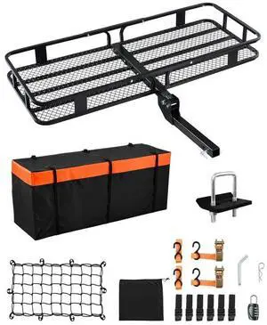 VEVOR 500 lbs Hitch Cargo Carrier Folding Hitch Cargo Carrier with Cargo Net