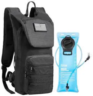 Tactical Molle Hydration Pack Backpack 3L Water Bladder Cycling Hiking Running
