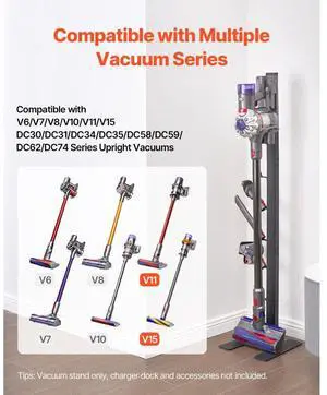 Vacuum Stand for Dyson Multi-Models Stable Storage Bracket Holder with 6 Hooks