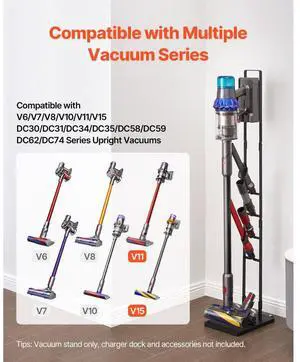 Vacuum Stand for Dyson Multi-Models Stable Storage Bracket Holder with Wheels