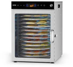 VEVOR 12 Trays Rotary Food Dehydrator Machine Stainless Steel 800W Jerky Fruit Drying