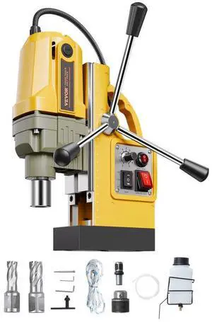 VEVOR Magnetic Drill 1200W 2810 lbf Mag Drill Press 1.6 in Boring Diameter Yellow