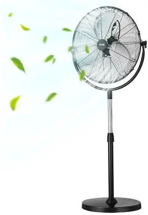 VEVOR 18" Industrial Pedestal Fan 3-Speed Fan 45.3 to 57.9 Inch Height Adjustable VEVOR 18" Industrial Pedestal Fan 3-Speed Fan 45.3 to 57.9 Inch Height Adjustable
