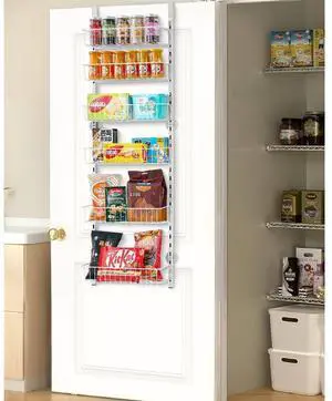 VEVOR 6-Tier Over the Door Pantry Organizer Hanging Storage Rack Adjustable Kitchen