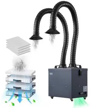 VEVOR Solder Fume Extractor 275W Brushless Soldering Smoke Absorber & 4-Stage Filters