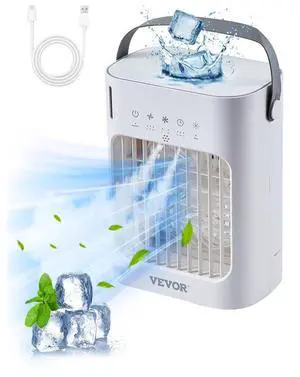 VEVOR Portable Air Conditioner 4-in-1 Evaporative Air Cooler 700ml Water Tank