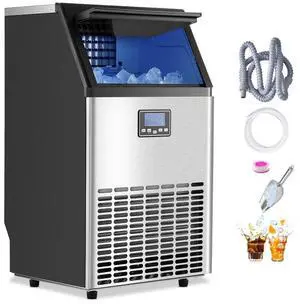 VEVOR Commercial Ice Maker Freestanding Cabinet Machine 100lbs/24H 45 Ice Cubes
