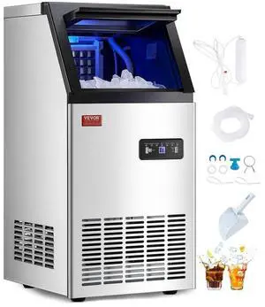 VEVOR Commercial Ice Maker Freestanding Cabinet Machine 80lbs/24H 36 Ice Cubes