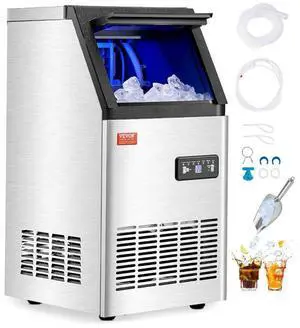 VEVOR Commercial Ice Maker Freestanding Cabinet Machine 100lbs/24H 36 Ice Cubes