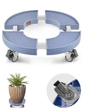 VEVOR Round Trash Can Dolly 15-22.8 in Adjustable Plastic Bin Dolly 400lbs Heavy Duty