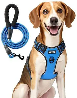 VEVOR Dog Harness for Large Dogs No Pull Adjustable Dog Vest Pet Harness with Leash