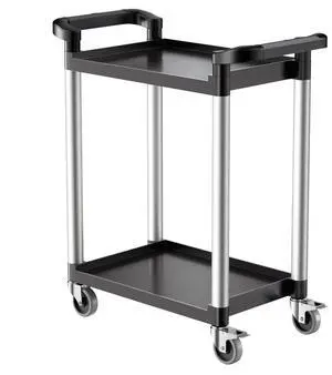 VEVOR Heavy Duty Utility Cart 300 lbs Capacity 2-tier Service Cart with Wheels