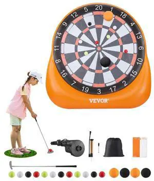 Inflatable Soccer Dart Board over 6 ft with 4 Kick Balls 12 Tennis Pump