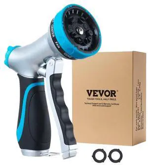 VEVOR Hose Nozzle 10 Spray Patterns Garden Hose Nozzle Sprayer for Watering & Washing