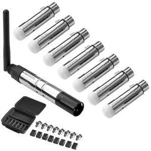DMX Wireless Receiver Transmitter Controller for LED Stage Light 8 PCs Silver