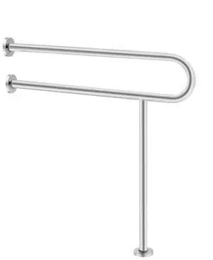 Toilet Safety Rail with Leg 31.5 In 300lb Load Capacity Stainless Steel Grab Bar