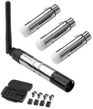 VEVOR DMX Wireless Receiver Transmitter Controller for LED Stage Light 4 PCs Silver