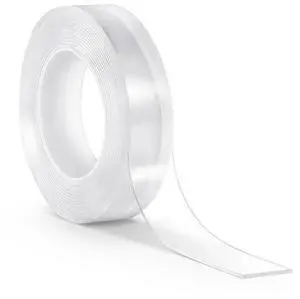 VEVOR Double Sided Tape Heavy Duty, 16 ft Long Nano Mounting Tape, Strong Adhesive & Reusable, Clear Two Sided Wall Tape, Removable Poster Picture Hanging Strips for Home, Office, Car, Outdoor Use