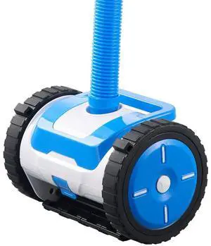 VEVOR Suction Pool Cleaner, Automatic Pool Vacuum Cleaner, Suction Side Automatic Pool Cleaner, Suction Vacuum Pool Sweeper with 2 Wheels, for In-ground Pool and Above-Ground Pool Up to 20 x 40 ft