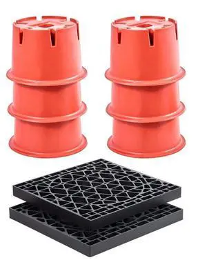 VEVOR Trailer Jack Blocks 6 RV Leveling Blocks 8" High 2000 lbs with 2 Pads
