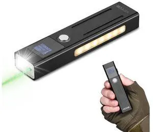 VEVOR EDC Flat Flashlight 3-in-1 High Lumens Flashlight & Green Beam IPX4 Waterproof