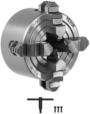 VEVOR 3 Inch 4-Jaw Self-Centering Lathe Chuck for Drilling Milling Machine 3D Printer