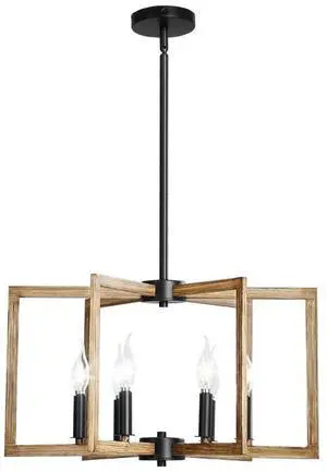 VEVOR 6-Light Chandelier Metal Modern Chandelier Adjustable Height for Ceilings