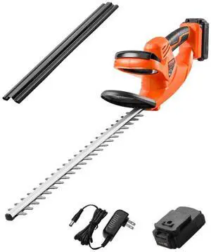 VEVOR Cordless Electric Hedge Trimmer 20V Battery 20in Dual-Action Blade Bush Cutter