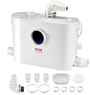 Macerator Pump 900W 48 GPM Flow 40 ft Head Lift Pump for Toilet Basement Sink
