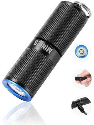VEVOR Keychain Flashlight Rechargeable Mini Flashlight 200 High Lumens IPX7 Waterproof