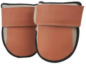 VEVOR Knee Pads for Work, Durable Leather Construction Pads, Machine Washable Work Knee Pads, Easy to Wear and Take off, Extra Thick Knee Support for Gardening Flooring and Cleaning, Black and Brown
