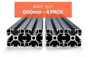 VEVOR 4PCS 23.6 in (600 mm) T Slot 4040 Aluminum Extrusion Anodized Linear Rail