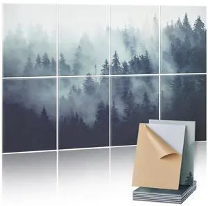 VEVOR 8 Pack Art Acoustic Panels 15.8 x 11.8 inch Self Adhesive for Home Forest