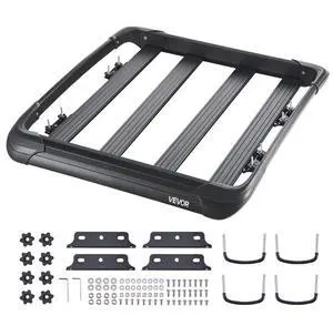 VEVOR Universal Roof Rack Cargo Carrier Basket 48 x 40 x 5.6 in Car Top Luggage Holder