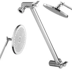 VEVOR Shower Head Extension Arm Extender 11 in Adjustable Angle Height G1/2 Universal