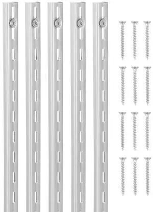 VEVOR Shelf Track 39-inch 10 Pack Adjustable Steel Wall Mounted Shelf Pilaster