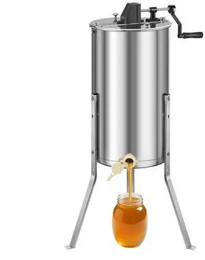 VEVOR Manual Honey Extractor 2 Frame Beekeeping Honeycomb Spinner Stainless Steel