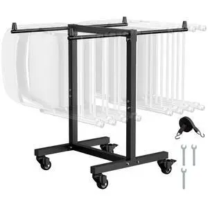 VEVOR Folding Chair Rack Cart for 14 Chairs of 200 LBS T-shape Chair Cart