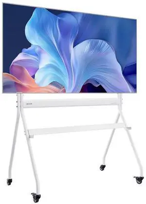 VEVOR Rolling TV Stand, Mobile TV Cart for 35-100 Inch LED/LCD/OLED Flat/Curved TVs, Portable Monitor Stand with Wheels Hold up to 198 lbs for Living Room, Bedroom, Office, Outdoor, Max VESA 800x600mm