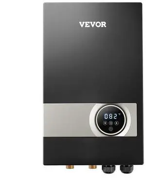 VEVOR 27kW Tankless Electric Water Heater Instant Hot with LCD Touch Child Lock