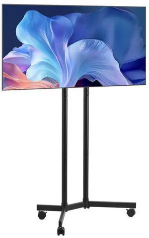 VEVOR Rolling TV Stand, Mobile TV Cart for 32-65 Inch Screens, Height Adjustable, Portable Monitor Stand with Wheels Holds up to 88 lbs for Living Room, Bedroom, Office, Outdoor, Max VESA 400x400mm