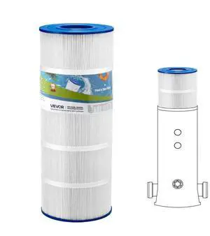 VEVOR Hot Tub Pool Filter Cartridge 120 sqft Compatible Hayward CX1200RE Pleatco PA120