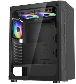 VEVOR Mid-Tower PC Gaming Case Computer Case 3 x 120 mm ARGB Fans for ATX Motherboard