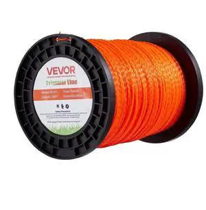 0.095 inch Orange Twist String Trimmer Line for Heavy Duty Grass Weed Eater